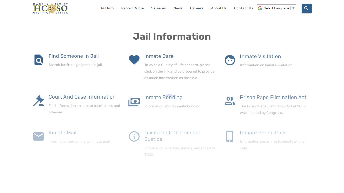 Jail Information—Harris County Texas Sheriff's Office